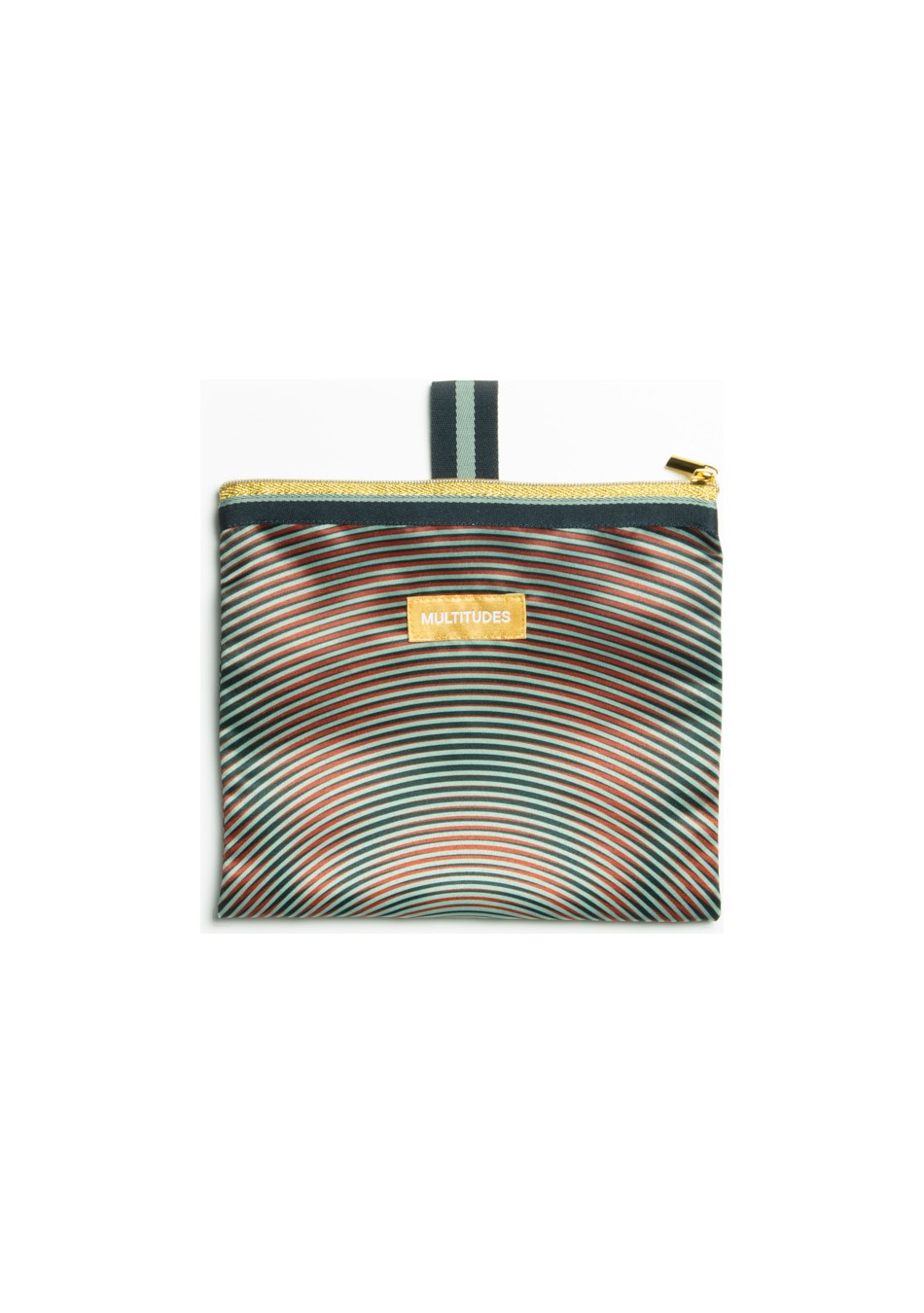 MULTITUDES marca Italiana de bolsos confeccionados en poliéster reciclado con estampados geométricos originales